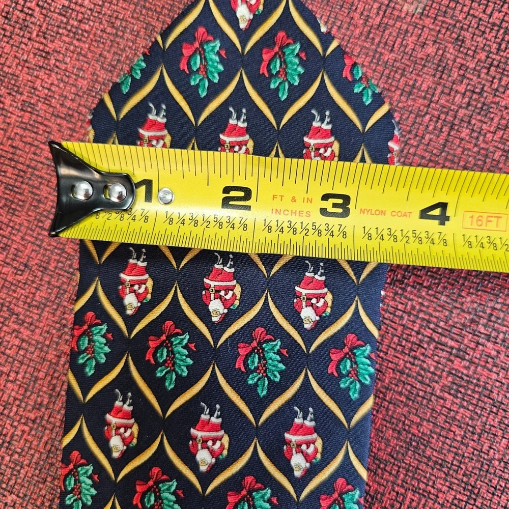 Vintage Brooks Brothers Makers Silk Tie Santa Christmas‎ USA Holiday Novelty